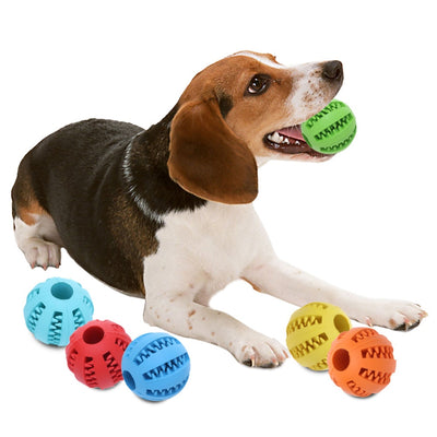 Dog Toy Interactive Rubber Balls Pet Dog Cat Puppy Elasticity Teeth Ball Dog Chew