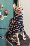 Sweater Hairless Sphinx Knitted Striped for Clothing Warm Cat-Supplier