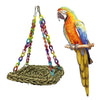Parrot Swing Pet-Toys Straw-Perch Bird Toy-Supplies Hammock Platform Hanging