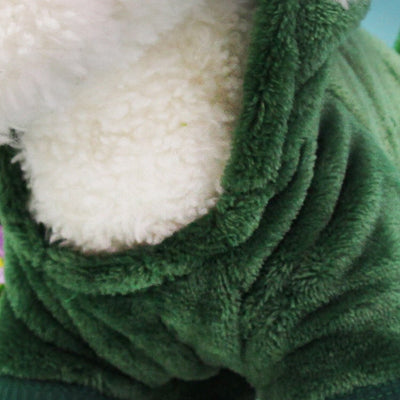 Cat-Costume Hoodie Fleece Dinosaur-Design Coat Pet Cats Kitten Winter for Small Dog-Clothing