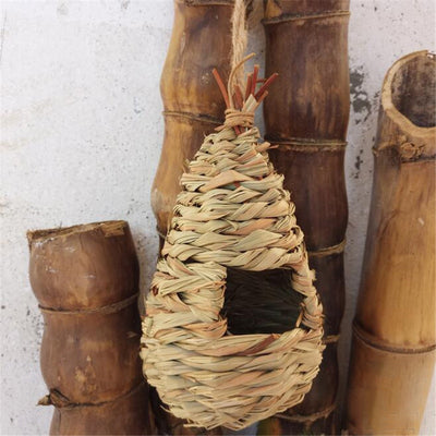 Bird House Cage Nest Container-Breeding Decoration Small Natural Home Yard