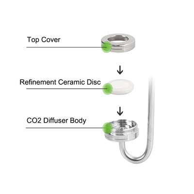 Bubble-Atomizer Diffuser Suction-Cup Reactor Solenoid-Regulator Co2-System Fish-Tank