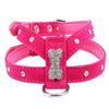 Harness Chihuahua Teacup-Care Dog-Collar Velvet Rhinestone-Bone Pink Black Bling Pet-Puppy