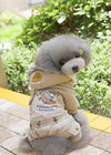 Coat Hooded Dogs-Clothing Driver-Style Small Puppy Winter Cotton Pet-Dogs Four-Legs Warm