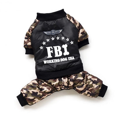 Costume Clothing Overall Dog-Puppy-Jumpsuit Winter Dogs Warm Cool FBI for Boy Ropa Para