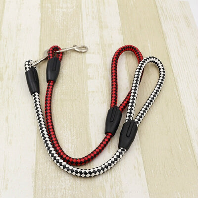 New PU leather Weave Medium and large dog leash Short Traction Round rope big dog chain
