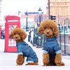 HOOPET Jumpsuits Jeans Pitbull Blue Dog Chihuahua Small Pug Cat Jacket