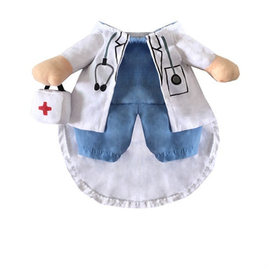 Funny Doctor Cat Nurse Suit Pet Halloween Christmas Clothing Uniform