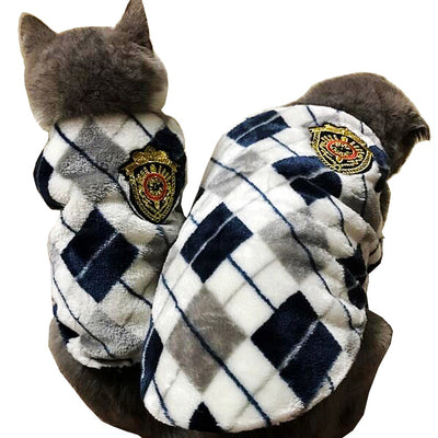 Autumn Winter Flannel Cat Shirt Pet outfit Cat Coat Clothes for Small Cat