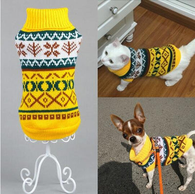 Candy Stripe Color Warm Winter Spring Cat Sweater Jumper Cat Clothes