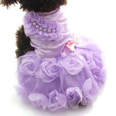 Bow-Dresses Apparel Tutu Puppy-Skirt Princess-Dress 2-Colours Pet-Dog Cat Spring/summer
