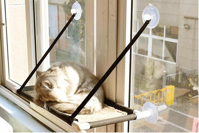 jusenda Cat Hammock Mount Window Lounger Suction Cups Warm