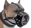 Pet-Mask Studded Muzzle Pitbull Traning Labrador Cool-Spiked Dogs Anti-Biting for Large