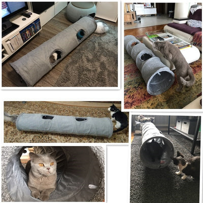 Speedy pet Collapsible Cat Tunnel Crinkle Kitten Play Tube