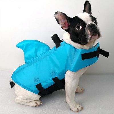 Safety-Clothes Jacket Swimming-Clothing Pet Life-Vest French-Bulldog-Fin Shark-Dog Play