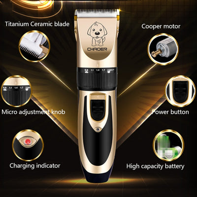 IDEPET Pet Shaving Clipper Pusher Animals Grooming Electric