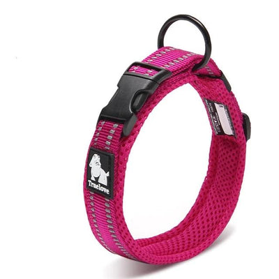 Truelove Adjustable Nylon Dog Collars Mesh Padded Reflective Collar For Dog Training