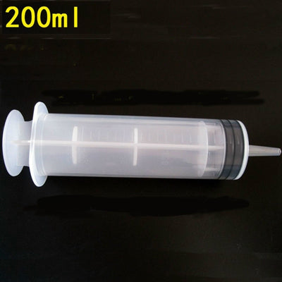 D.berite 200ml Reusable Big Large Hydroponics Plastic Cat Feeding Syringe Tools