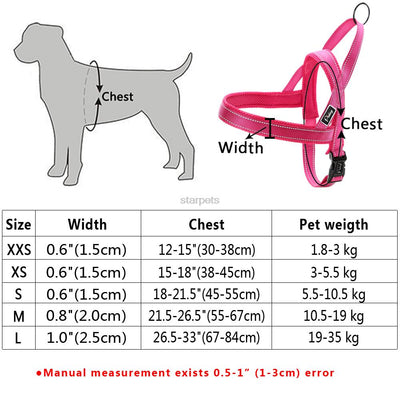 Dog-Harness-Vest Reflective No-Pull Mesh-Puppy Dogs Nylon Small Large Medium
