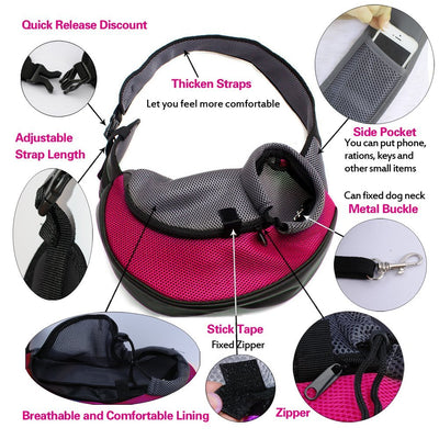 Handbag-Pouch Tote Sling Pet-Puppy-Carrier Shoulder-Bag Oxford Travel Comfort Outdoor