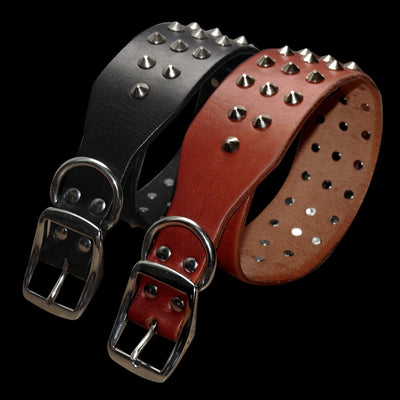 Dog-Collar Spikes Bull Pug Large Dogs Small Medium for Black Brown Adjustable