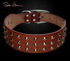 Dog-Collar Spikes Bull Pug Large Dogs Small Medium for Black Brown Adjustable