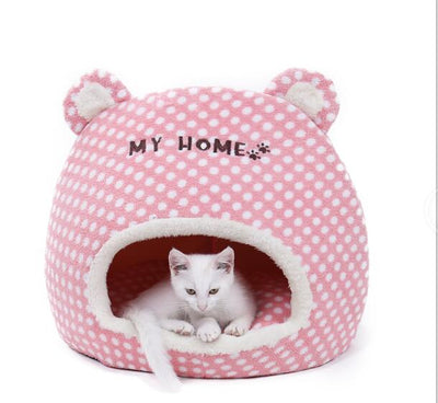Speedy pet Cute Warm Soft House For Cat Basket Small Medium