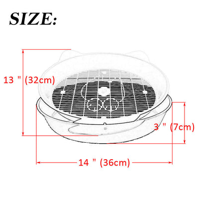 Cat Litter Box with Tray Mat Plastic Pet Cat Rabbit Pee Toilet for Cats Sifting Cat Litter Box Pee Pad Tray Pet Trainer Cleaning