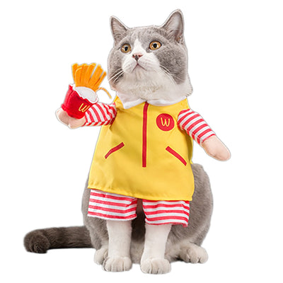 Funny Pet Cat Waiter Cosplay Role Play Suit Clothing Halloween