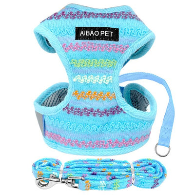 Rope Leash-Set Dog-Harness Yorkie Pink Chihuahua Dogs Adjustable Cute Small Nylon