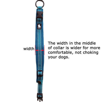 Truelove Adjustable Nylon Dog Collars Mesh Padded Reflective Collar For Dog Training