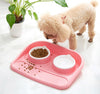 Food-Bowl Water-Food-Storage-Feeder Puppy Stainless-Steel 3-Colors Combo Rice-Basin Pet-Dog
