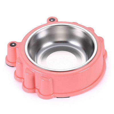 Food-Bowl Water-Food-Storage-Feeder Puppy Stainless-Steel 3-Colors Combo Rice-Basin Pet-Dog