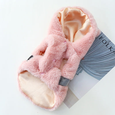 Coat Shirt Dress Luxury Puppy Pet Winter Fashion Warm Pink Princess for Small Medium Local Return
