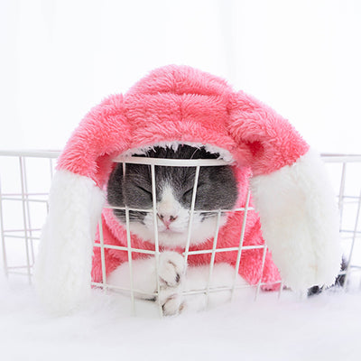 Funny Cat Clothes Winter Clothing For Kitten Furry Rabbit Cosplay Costume