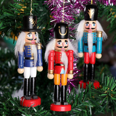 Ourwarm Hanging-Pendant Soldiers-Band-Doll Nutcracker Desktop-Decoration Wooden Xmas-Tree