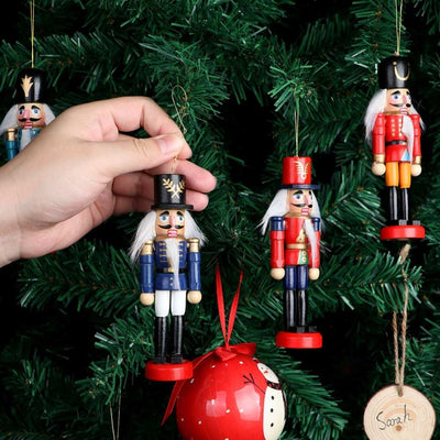 Ourwarm Hanging-Pendant Soldiers-Band-Doll Nutcracker Desktop-Decoration Wooden Xmas-Tree