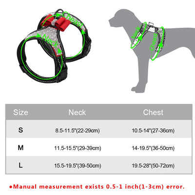 Pet-Supplies Harnesses-Vest Dog-Accessories Pitbull Rhinestone Dogs Reflective Nylon
