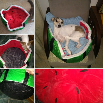 Pillow Modeling-Kennel Watermelon Sofa Pet-Bed Cute Dogs Small Soft Medium Removable