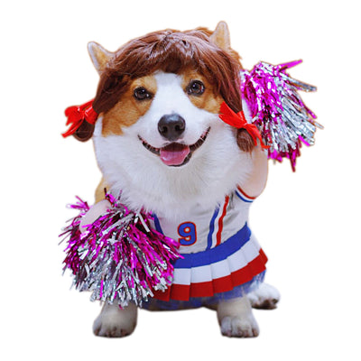 Funny Pet Costume Ball Game Cheerleaders Cosplay for Cats
