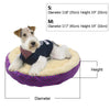 AINOLWAY Warm Cat House Round Bed Fodable Dog Sleeping Mat