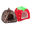 Cute Strawberry Pet Dog House Kennel Tent Fashion Puppy Winter Warm Bed House Cave