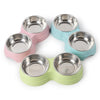 Dog Cat Feeder Bowl Feeding Station Tray with Stand Animal