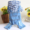 Jumpsuit Classic Autumn Dogs Winter Denim Warm Plaid for Small Comfortable Casual Costume