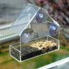 Transparent Acrylic Adsorption Type House Shape Bird Feeder