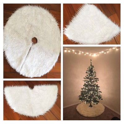Skirts Carpet Decor Christmas-Tree White Outdoor 1PC Home Event Plush Fur Party Creative