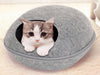 HOOPET Cat Bed Cave Sleeping Bag Zipper Egg Shape Felt Cloth Pet House