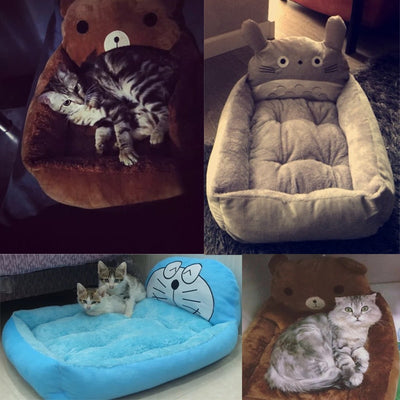 Almotaapet Cartoon Cat Mats Warm Soft Fleece Bed Sofa For Small Cats