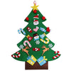 OurWarm3D Felt DIY Christmas Tree 24 Days Advent Calendar Kids Christmas Toy New Year Gift Wall Hanging