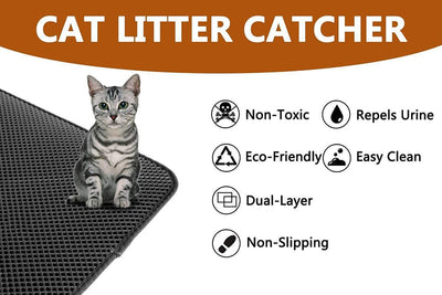 Pets Cat Litter Mat Double-Layer EVA Waterproof